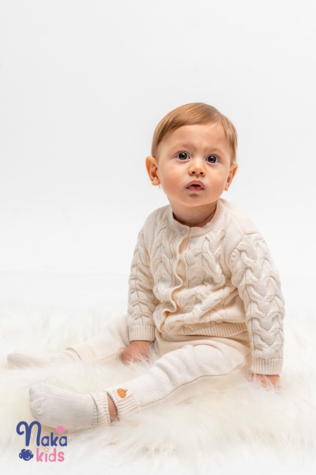 Balkabağı Temalı Organik Triko Bebek Seti